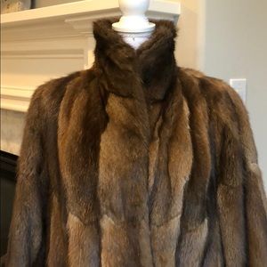 Genuine fur coat- Muskrat; vintage